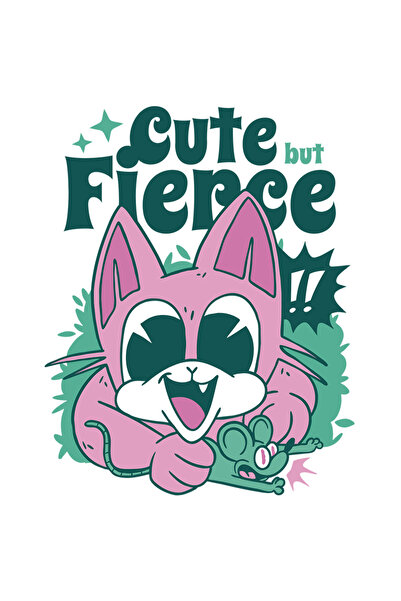 StoryGift Romania Sticker Adeziv 90CM Cu Mesaj In Engleza Cute But Fierce, Pi...