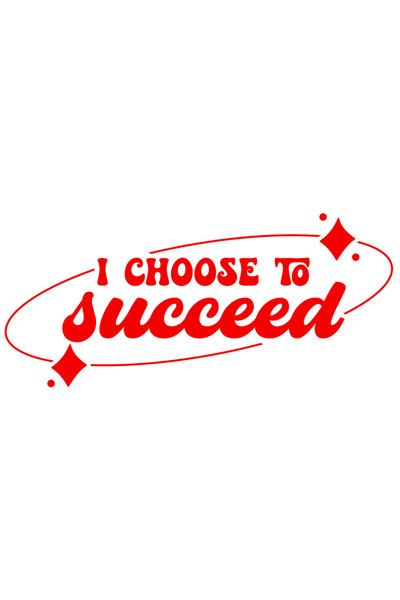 StoryGift Romania Sticker Adeziv 90CM Exterior cu textul "I choose to succeed...