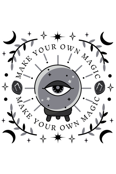 StoryGift Romania Sticker Cu Mesaj In Engleza Make Your Own Magic, Ochii Simb...