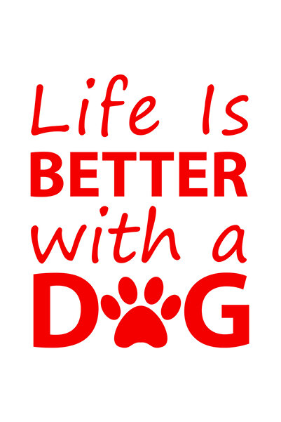 StoryGift Romania Sticker Exterior pentru iubitorii de caini cu mesajul "Life...