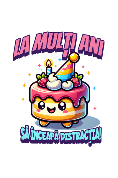 StoryGift Romania Sticker Eticheta 50CM Adeziv Tort aniversar La multi ani – ...