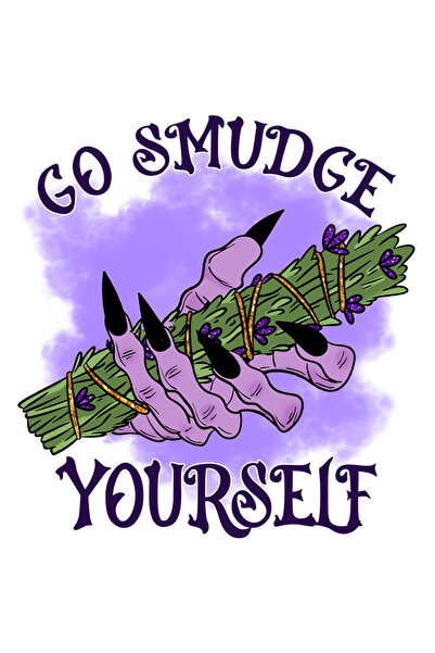 StoryGift Romania Sticker Autocolant 70CM cu mesajul "Go smudge yourself", il...