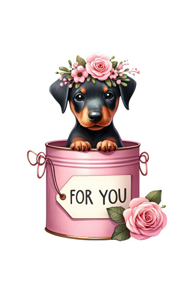 StoryGift Romania Sticker Autocolant 70CM cu un catelus curios care iese dint...