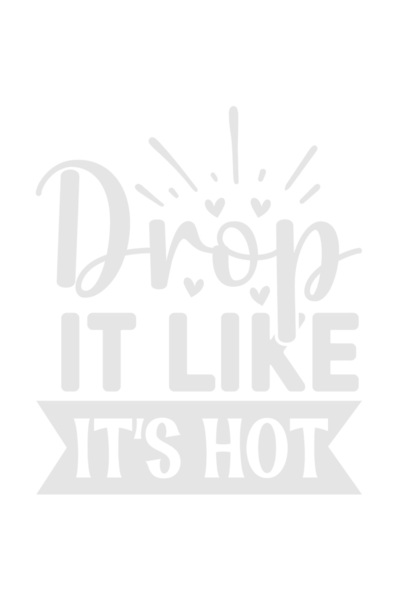 StoryGift Romania Sticker Exterior cu inimioare si mesajul "Drop it like it's hot" - arunc-o ca si cum ar fi