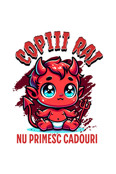 StoryGift Romania Sticker Eticheta 50CM Adeziv copiii rai nu primesc cadouri ...