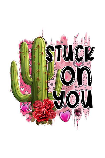 StoryGift Romania Sticker Autocolant 70CM cu un cactus cu mesajul "Stuck on y...