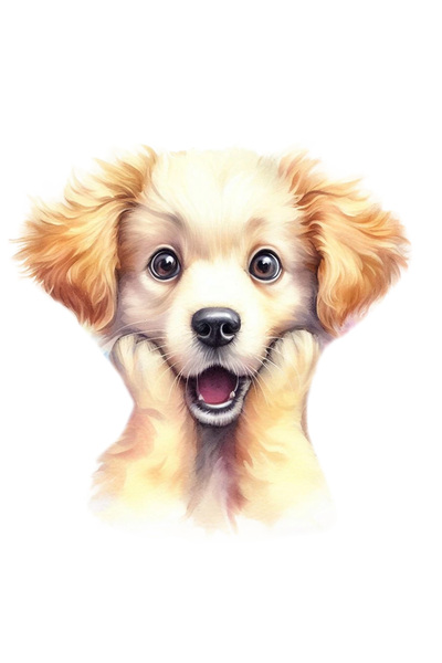 StoryGift Romania Sticker Autocolant 70CM cu un catelus uimit, ilustratie, sp...