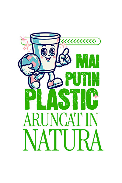 StoryGift Romania Sticker Eticheta 50CM cu Pahar De Plastic Cu Planeta Pamant...