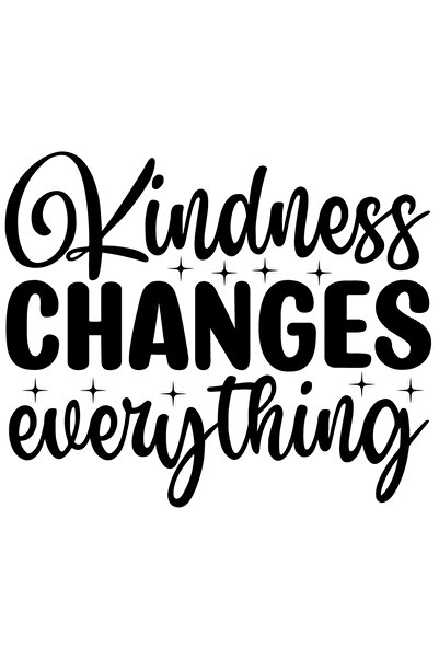 StoryGift Romania Sticker Eticheta 40CM Exterior cu mesaj din care reiese ca bunatatea schimba totul , Vinyl Neg