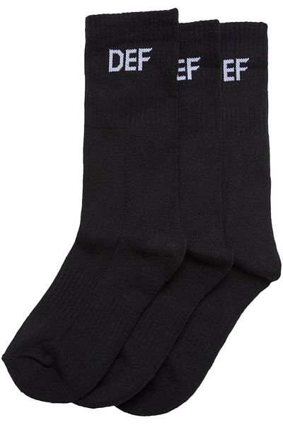 DEF Damen 3-pack Socks Black