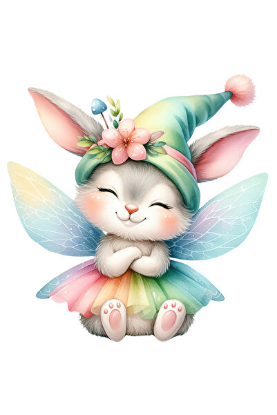 StoryGift Romania Sticker Cu O Iepuroaica, Are Aripi De Zana, Ilustratie, Ves...