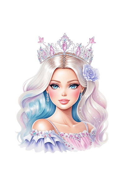 StoryGift Romania Sticker Eticheta 50CM cu o fata frumusica, ilustratie, Barb...