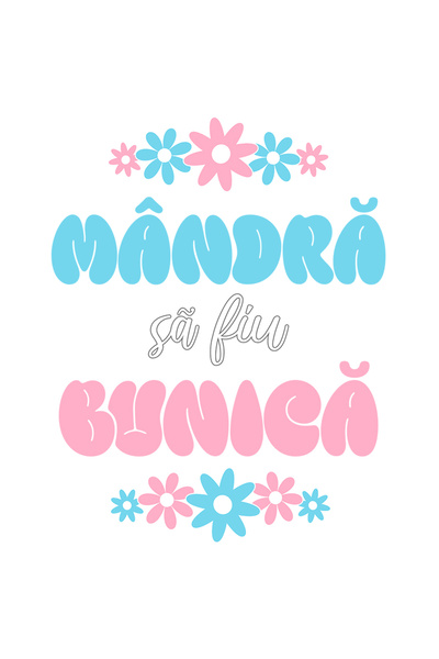 StoryGift Romania Sticker Autocolant 70CM Adeziv Mandra sa fiu bunica familie...