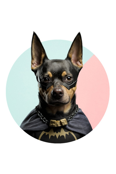 StoryGift Romania Sticker Autocolant 70CM cu Portret Caine Supererou, Caine i...