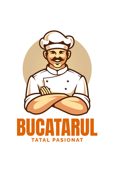 StoryGift Romania Sticker Adeziv 90CM Adeziv Tatal-bucatar chef in bucatarie familie dad cu Margini Albe, PVC Vi