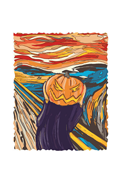 StoryGift Romania Sticker Adeziv 90CM Personalizata Omul cu Cap de Dovleac Tipand, Reinterpretare a celebrului t