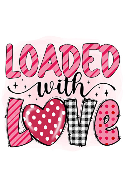 StoryGift Romania Sticker Autocolant 70CM cu mesajul "Loaded with Love", Vale...