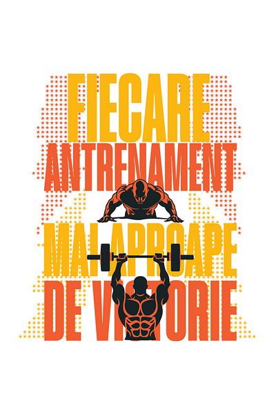 StoryGift Romania Sticker Self-Adhesive 70CM Each workout brings you closer to victory, sports, training,