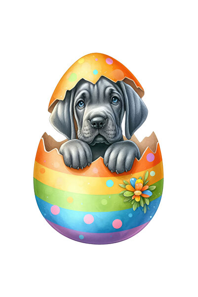 StoryGift Romania Sticker Autocolant 70CM cu un catel gri care iese dintr-un ...