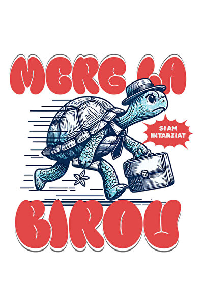 StoryGift Romania Sticker Eticheta 40CM cu Broasca Testoasa Cu Palarie Si Cra...