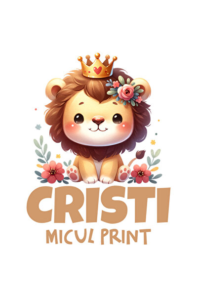 StoryGift Romania Sticker Adeziv 90CM cu Regele leu Pui Cu Coroana regala Si ...