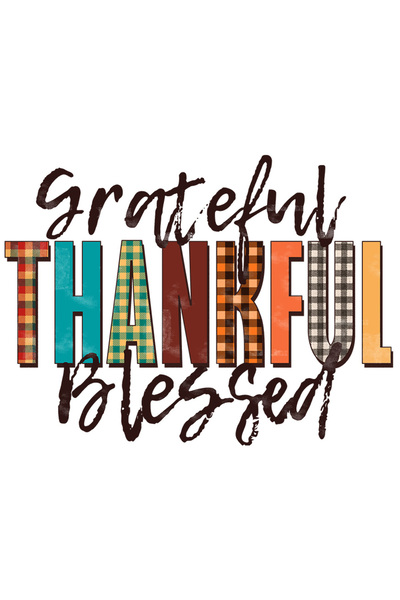 StoryGift Romania Sticker Adeziv 90CM cu mesajul "Grateful, thankful, blessed...