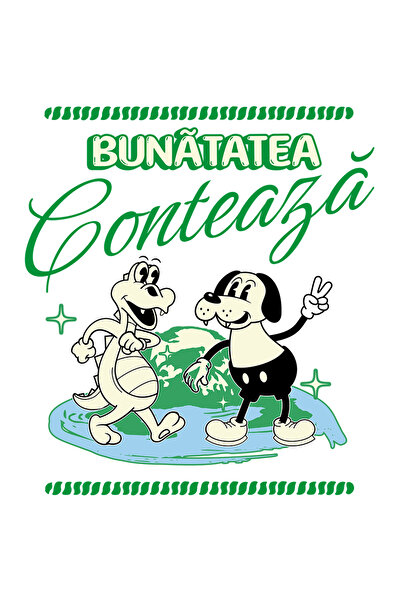 StoryGift Romania Sticker Autocolant 70CM Adeziv Bunatatea conteaza, prieteni...