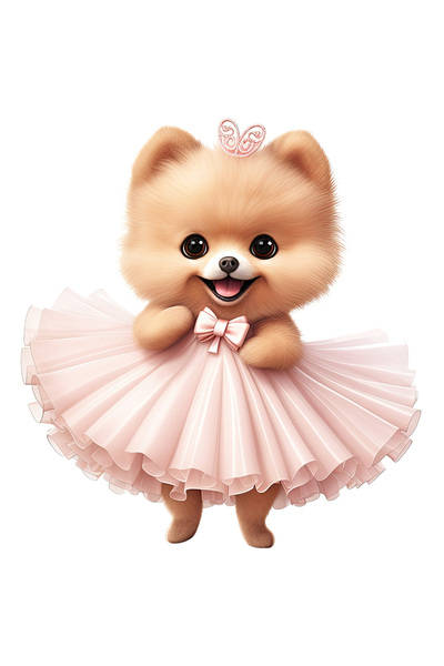 StoryGift Romania Sticker Adeziv 90CM cu Pomeranian dansand, caine, animal de...