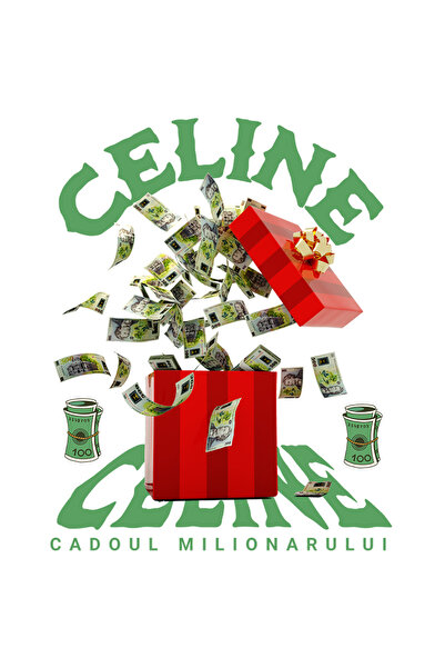 StoryGift Romania Sticker Autocolant 70CM _Celine_ - Cadoul Milionarului cu Margini Albe, PVC Vinyl 70 cm