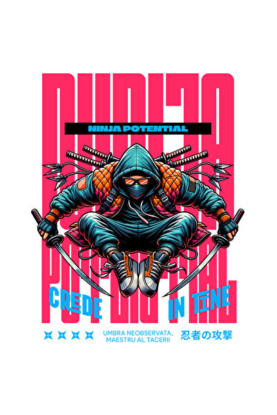 StoryGift Romania Sticker Autocolant 70CM Ninja Potential - Crede in Tine cu ...