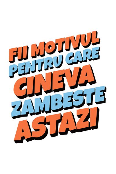 StoryGift Romania Sticker Eticheta 50CM Adeziv Mesaj Motivational In Limba Romana Text Fii Motivativul Pentru Ca