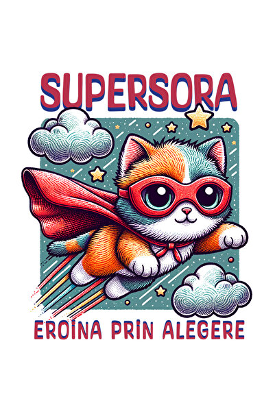 StoryGift Romania Sticker Adeziv 90CM Super Sora, SuperErou, Eroina Prin Aleg...