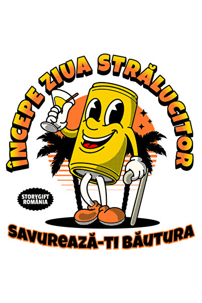 StoryGift Romania Sticker Autocolant 70CM Adeziv incepe ziua stralucitor zavu...