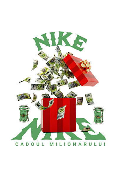StoryGift Romania Sticker Autocolant 70CM _Nike_ - Cadoul Milionarului cu Margini Albe, PVC Vinyl 70 cm