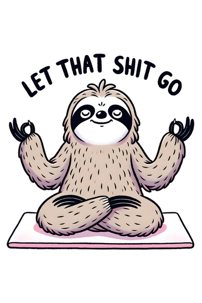 StoryGift Romania Sticker 15 Cm Cu Animalul Sloth/lenes Meditand Cu Mesajul "...