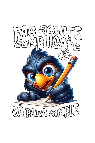 StoryGift Romania Sticker Adhesive 90CM Adhesive I Make Complicated Sketches Look Simple Bird Architect Engineer with Apple
