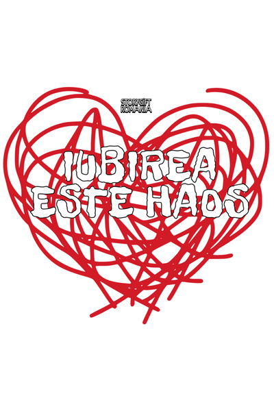 StoryGift Romania Sticker Autocolant 70CM Adeziv Inima desenata haos iubire d...