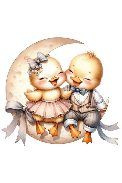 StoryGift Romania Sticker Autocolant 70CM cu 2 ratuste, ilustratie, funda, semiluna, costum, papion, prietenie,