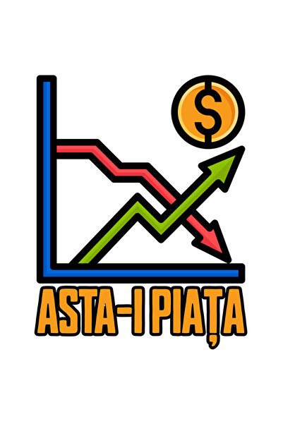 StoryGift Romania Sticker Adeziv 90CM Adeziv asta-i piata grafic situatie cripto financiar cu Margini Albe, PVC