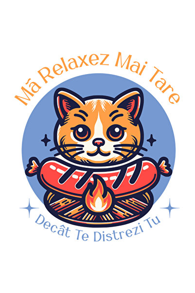 StoryGift Romania Sticker Adeziv 90CM Adeziv Mă relaxez mai tare decat te dis...