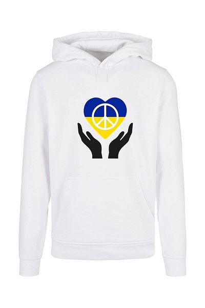 Merchcode Herren Peace - Hand Peace Heart Basic Hoody
