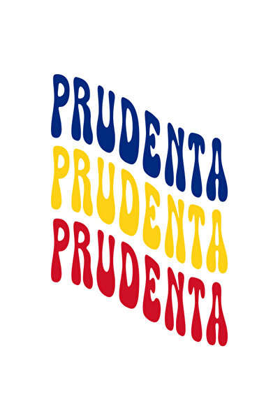 StoryGift Romania Sticker Adeziv 90CM Cuvantul Prudenta, in Culorile Steagulu...