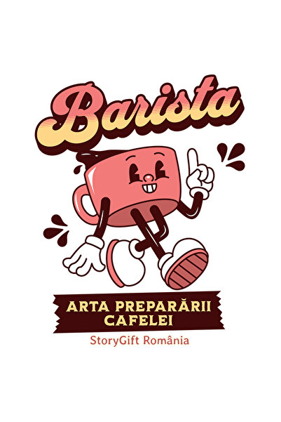 StoryGift Romania Sticker Autocolant 70CM Adeziv Barista Arta Prepararii Cafe...