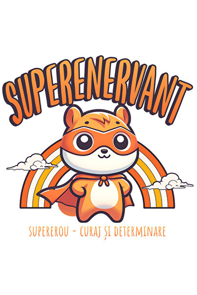 StoryGift Romania Sticker Adeziv 90CM Super Enervant SuperErou, Curaj si Dete...