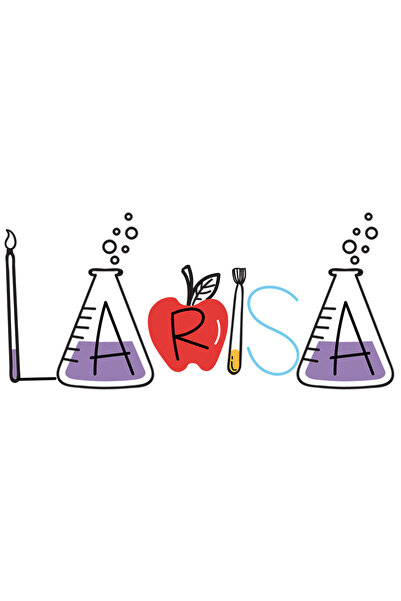 StoryGift Romania Sticker Adeziv 90CM Cu Numele Larisa, Scoala, Chimie, Mater...