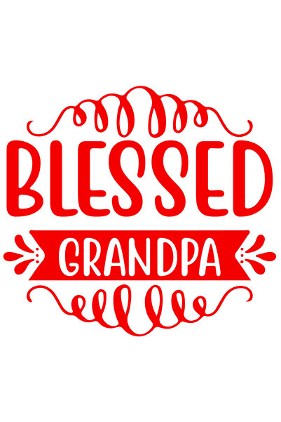 StoryGift Romania Sticker Adeziv 90CM Exterior cu textul "Blessed grandpa" - ...