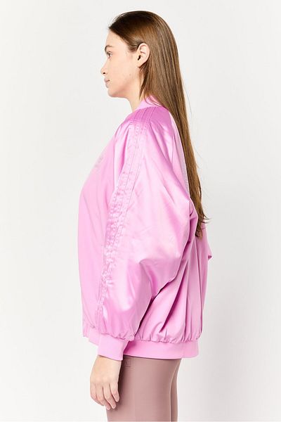 adidas Women Sportswear Fit Long Sleeve Outdoor Bomber Jacket, Pink