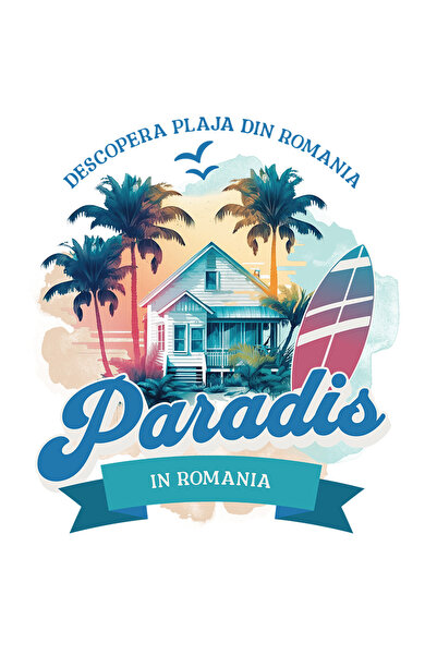 StoryGift Romania Sticker Adeziv 90CM Paradis - Descopera Plaja din Romania c...