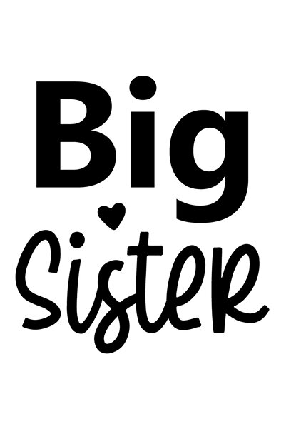 StoryGift Romania Sticker Eticheta 50CM Exterior cu inimioara pentru o sora m...