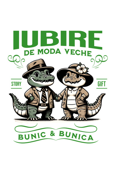 StoryGift Romania Sticker Autocolant 70CM Adeziv parteneri crocodili bunica s...